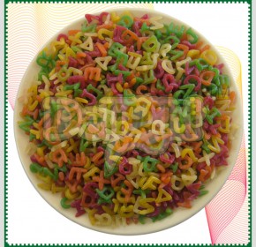Manufacturers Exporters and Wholesale Suppliers of Colour Alphabet Shaped Fryums Rajkot Gujarat